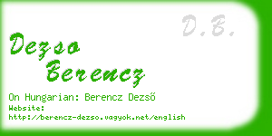 dezso berencz business card